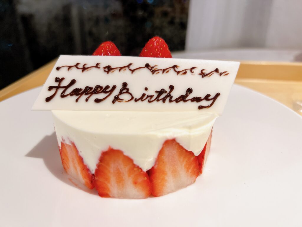 ウェスティン都ホテル京都の記念日ケーキ