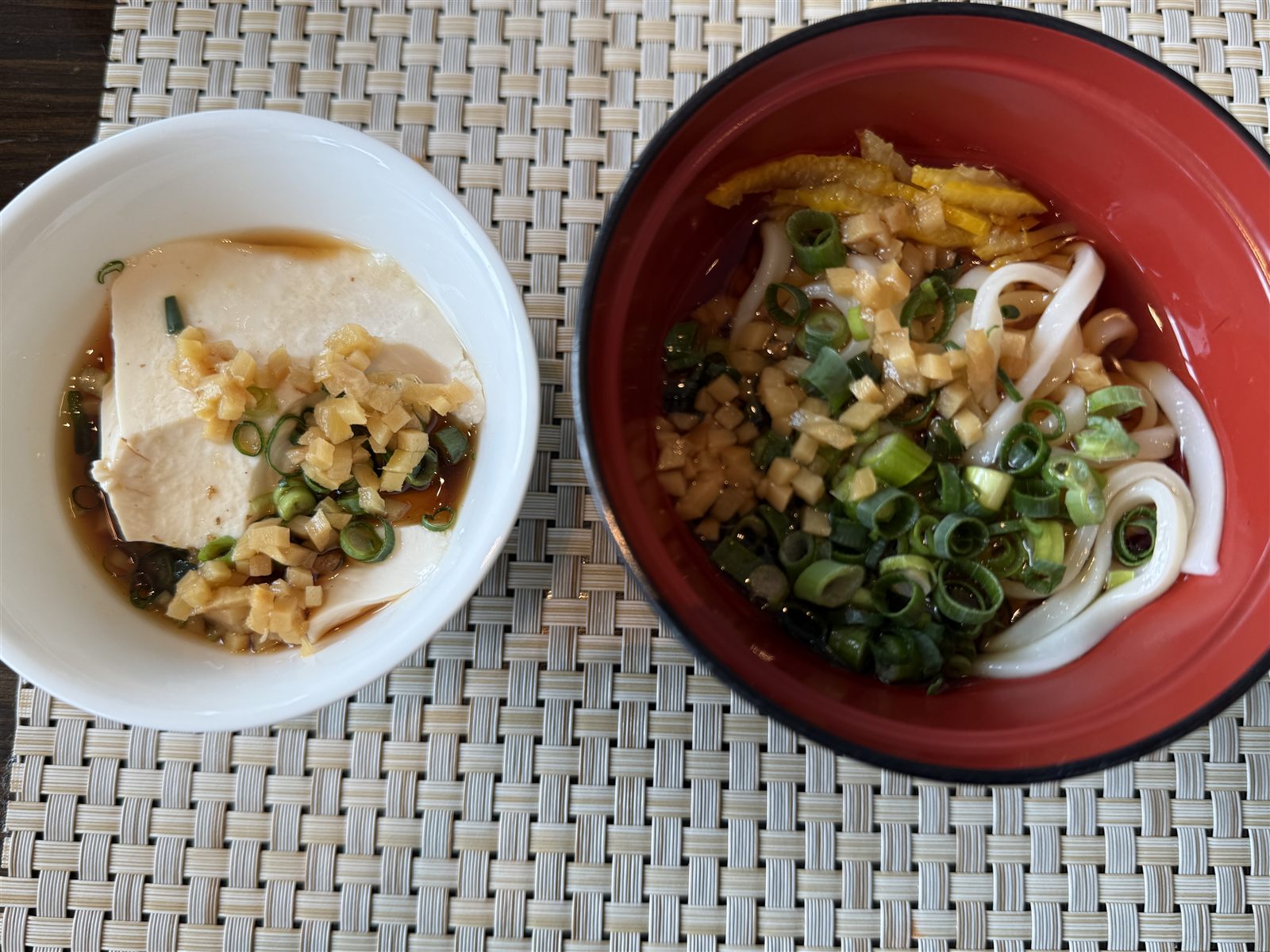 ウェスティンホテル仙台 朝食 実食 冷奴 豆腐 薬味 出汁うどん 温かい